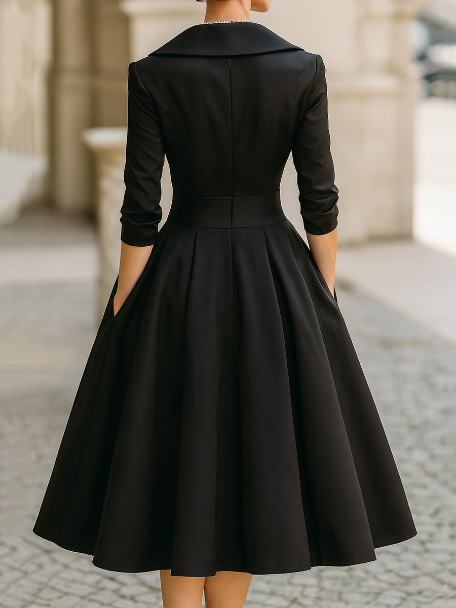 Ariella - Rochie Midi Din Satin