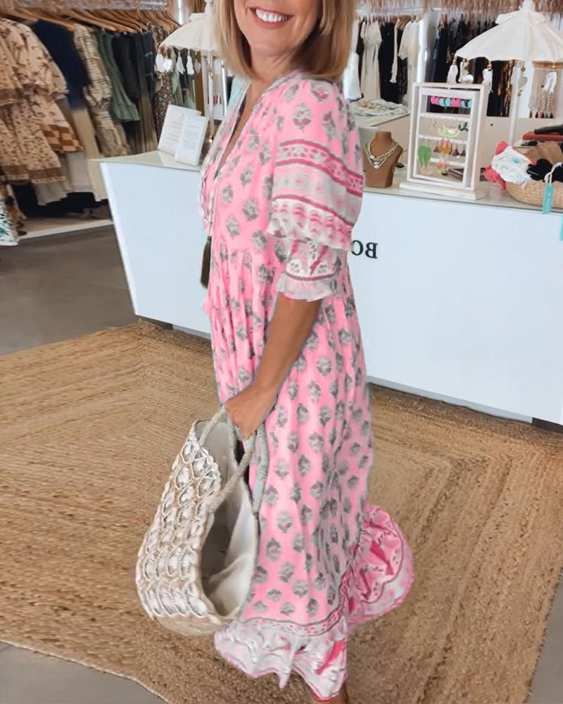 Aurora - Rochie boemă cu efect de ascundere a abdomenului