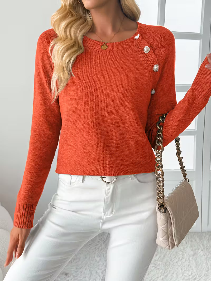Sorina – Pulover casual tricotat cu mâneci lungi