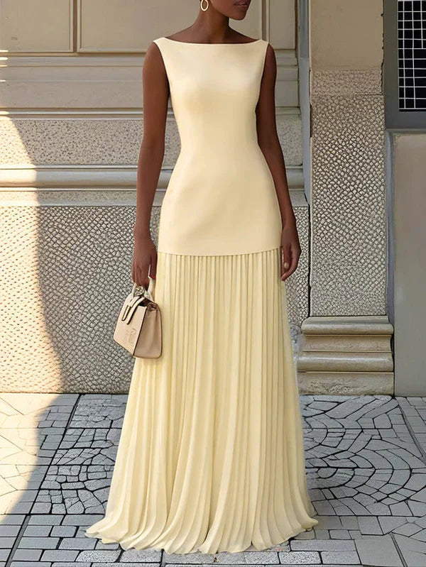 Daria – Rochie Midi Plisată Cu Corset Elegant