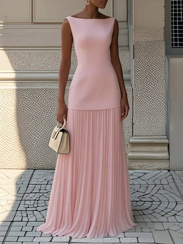 Daria – Rochie Midi Plisată Cu Corset Elegant