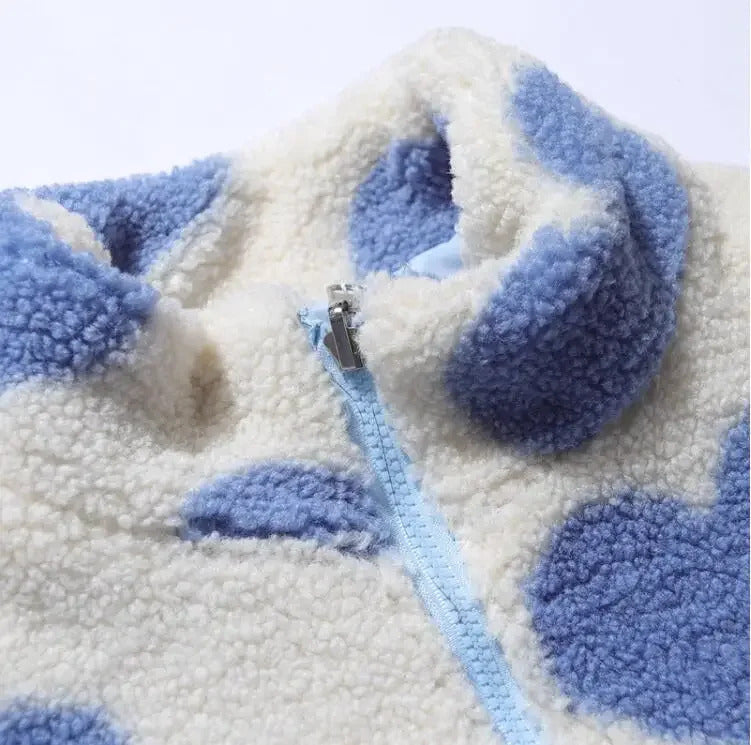 Sorina – Jachetă reversibilă cu imprimeu inimă