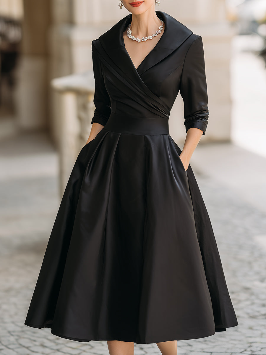 Ariella - Rochie Midi Din Satin