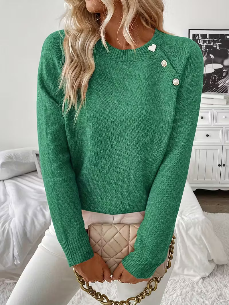 Sorina – Pulover casual tricotat cu mâneci lungi
