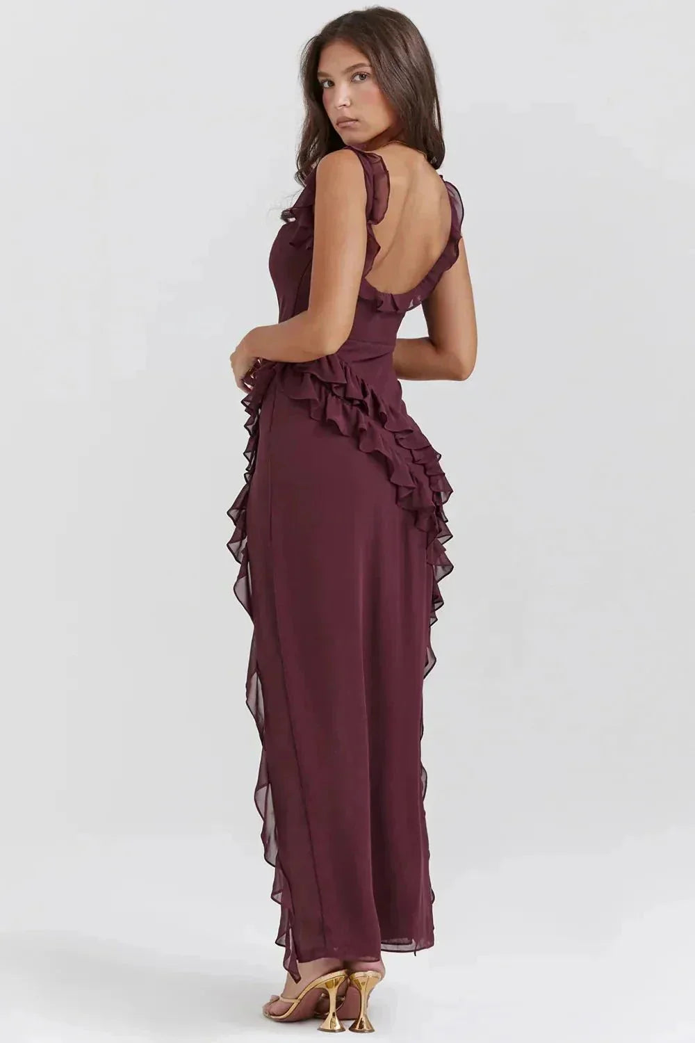Loana - Rochie Maxi Stilată cu Fendă