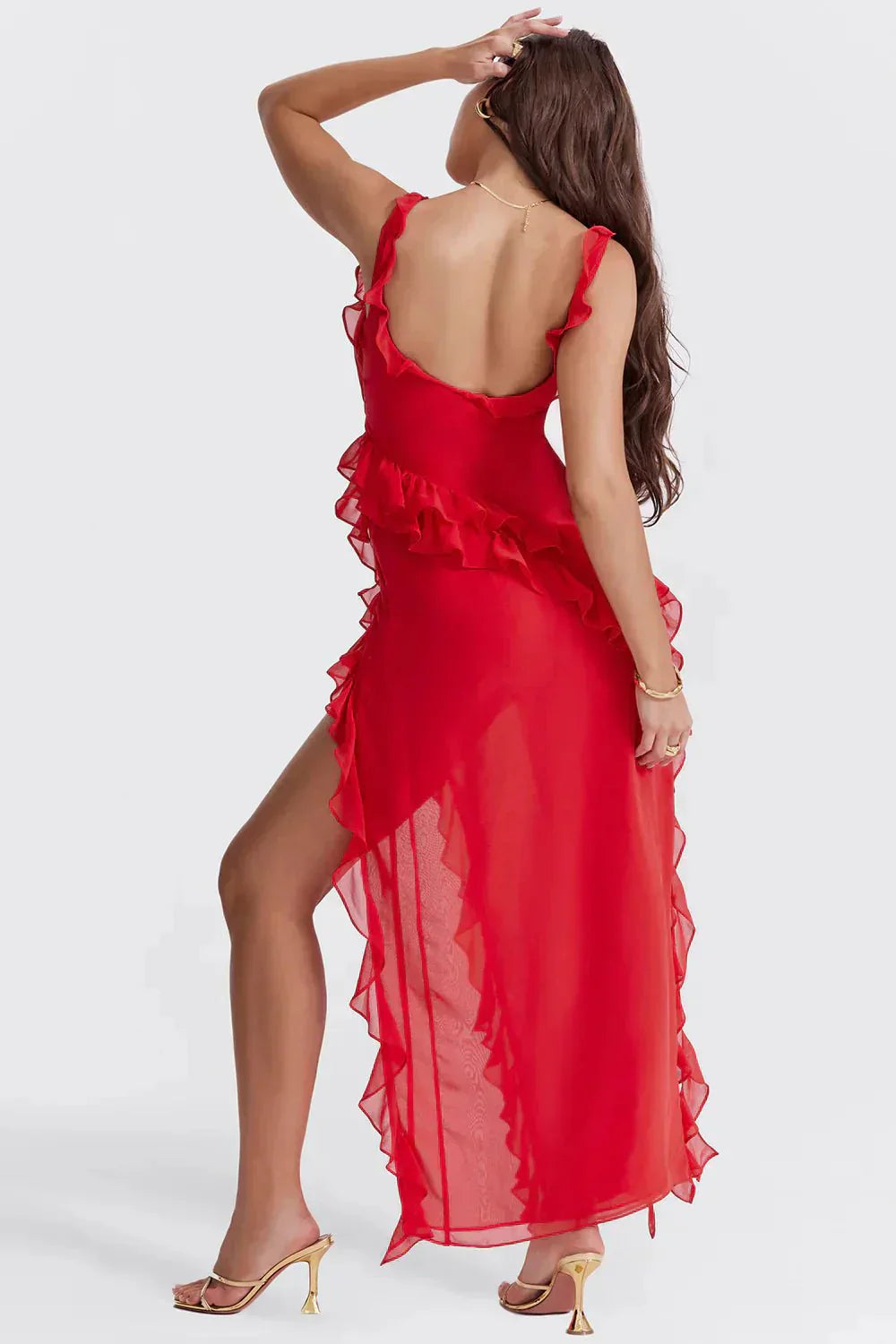 Loana - Rochie Maxi Stilată cu Fendă