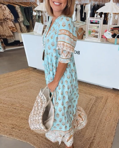 Aurora - Rochie boemă cu efect de ascundere a abdomenului