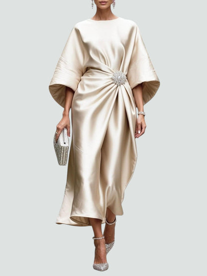Maria – Rochie lungă elegantă din satin