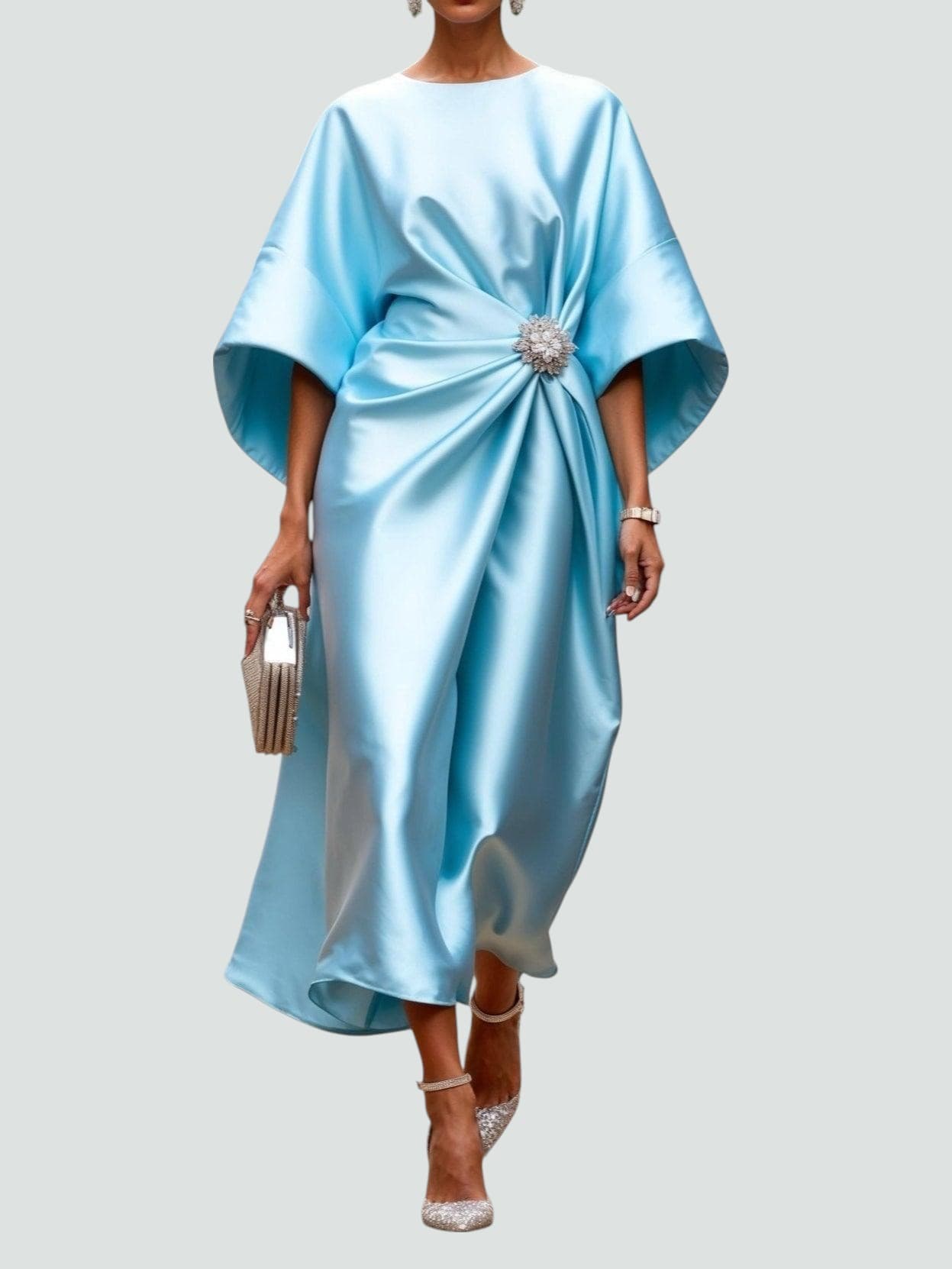 Maria – Rochie lungă elegantă din satin