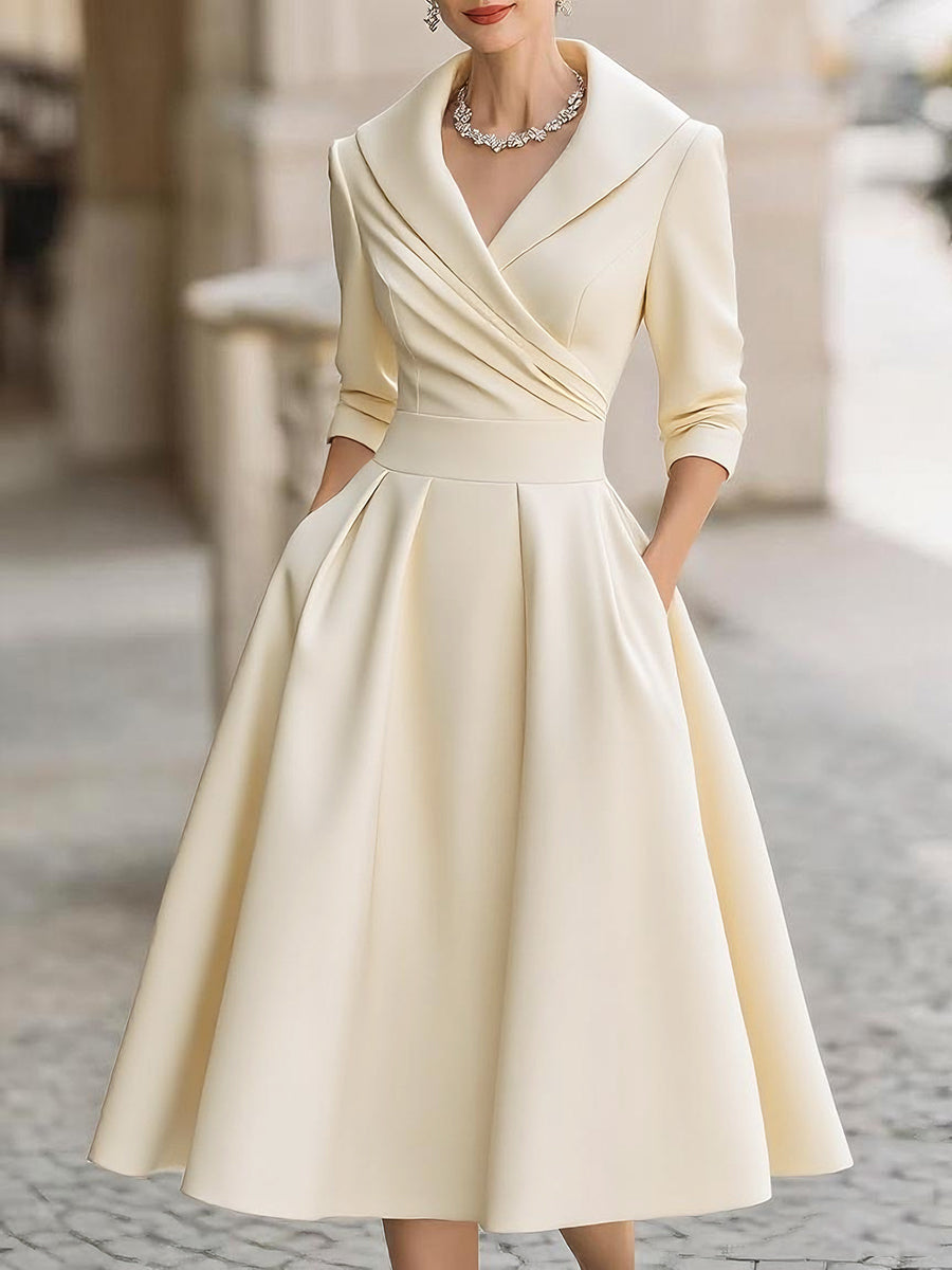 Ariella - Rochie Midi Din Satin