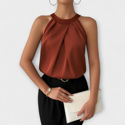 Skye - Satinbluse mit Off-Shoulder-Design