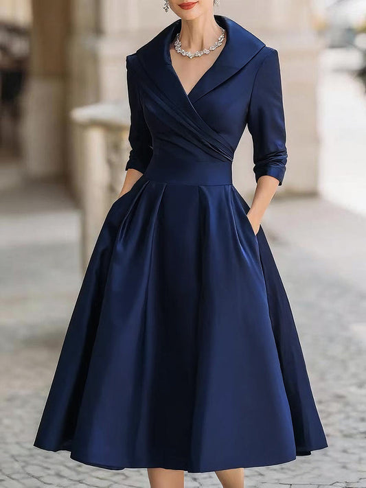 Ariella - Rochie Midi Din Satin