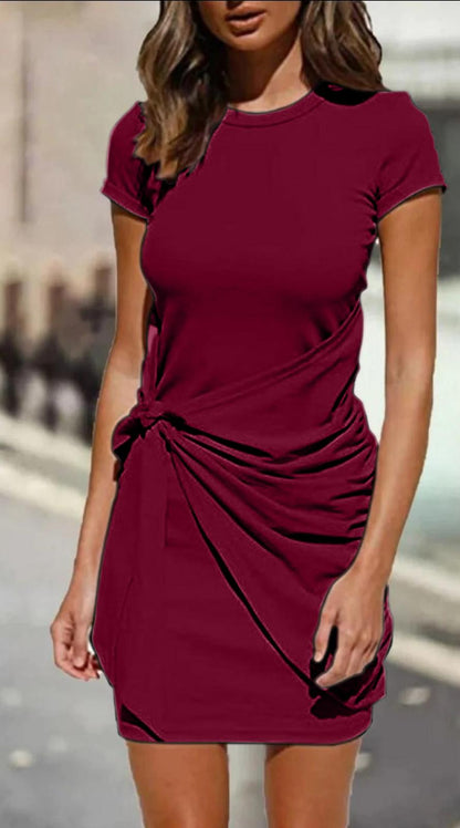 Cristina – Rochie scurtă elegantă cu nod lateral