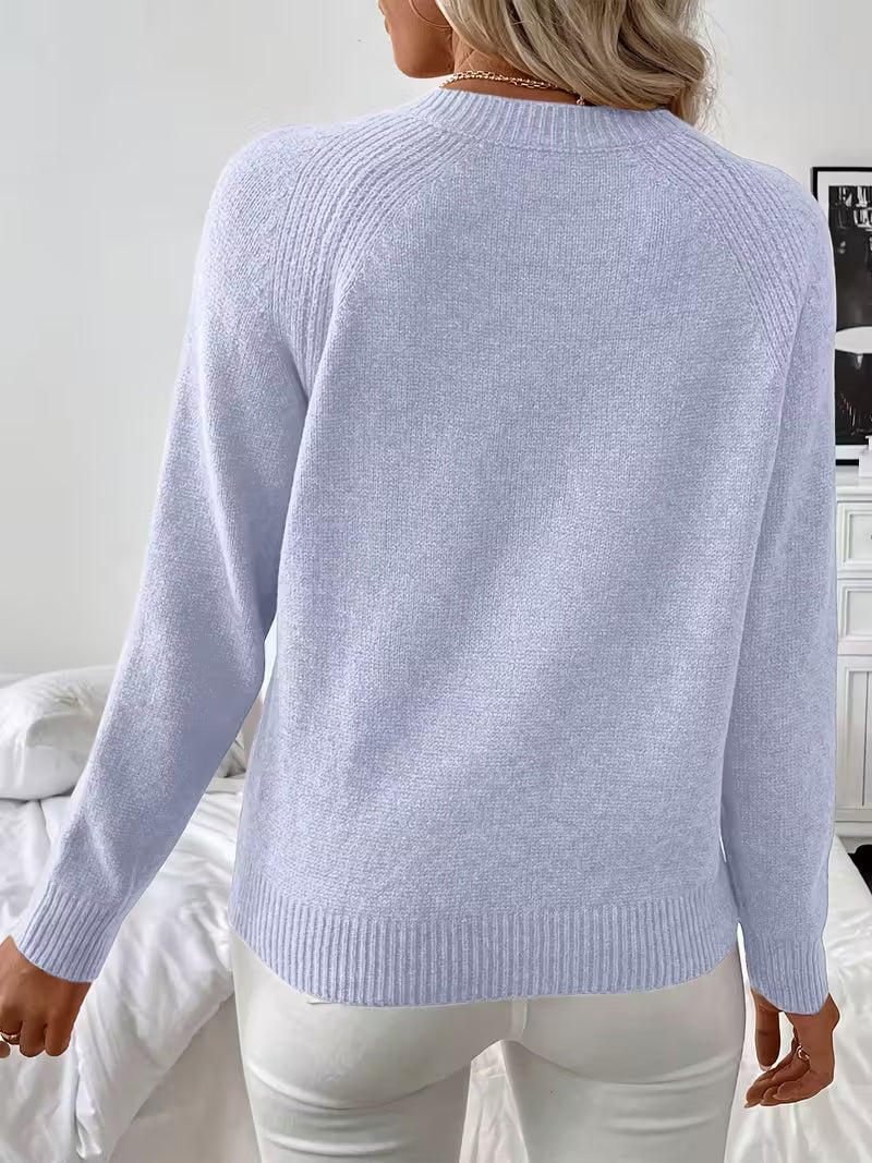 Sorina – Pulover casual tricotat cu mâneci lungi