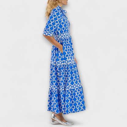 Sophia - Rochie midi cu model lanț