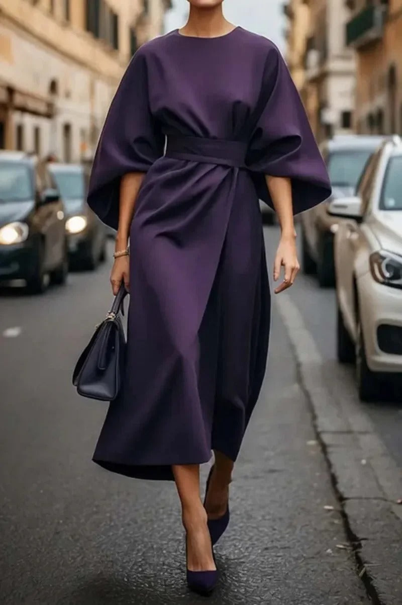 Ardela – Rochia cu mâneci lanternă și centură elegantă