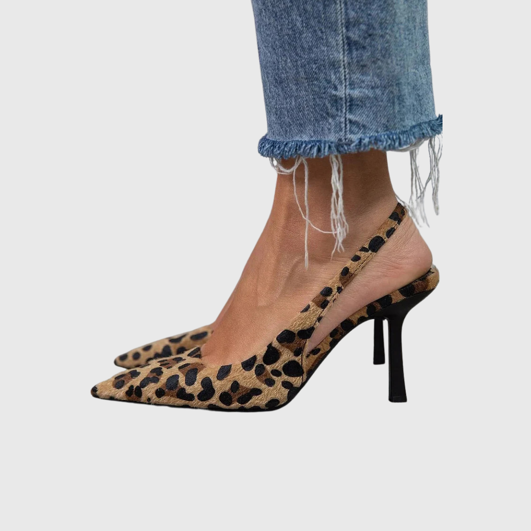 Seda – Pantofi stiletto leopard kaki