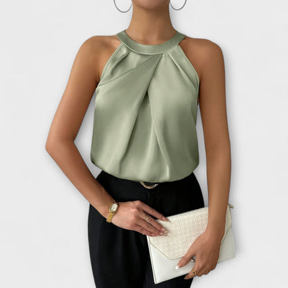 Skye - Satinbluse mit Off-Shoulder-Design