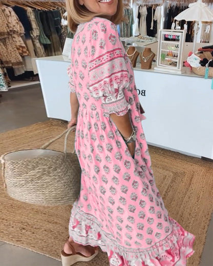 Aurora - Rochie boemă cu efect de ascundere a abdomenului