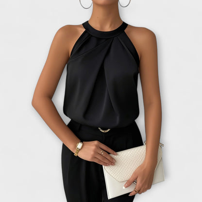 Skye - Satinbluse mit Off-Shoulder-Design