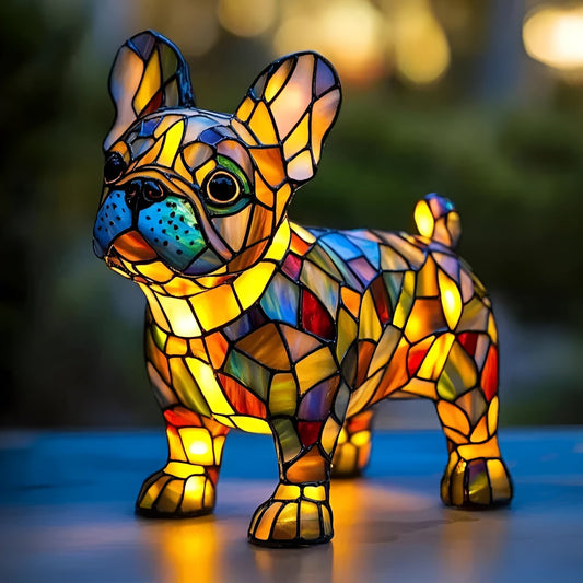Happy – Lampă decorativă mozaic în formă de cățel