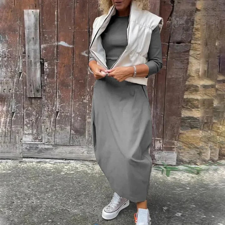 Cornelia – Rochie casual cu buzunare, confort și eleganță zilnică