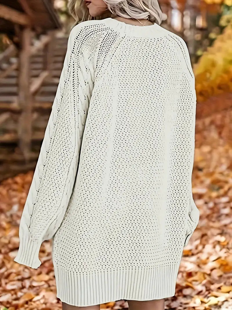 Mirela – Pulover tricotat oversized cu mâneci lungi