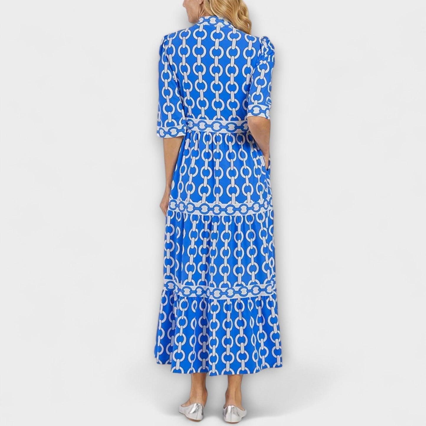 Sophia - Rochie midi cu model lanț