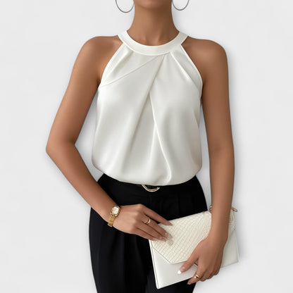 Skye - Satinbluse mit Off-Shoulder-Design