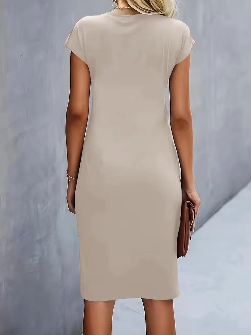 Amara – Rochie Elegantă Cu Drapaj Lateral