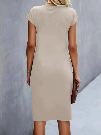 Amara – Rochie Elegantă Cu Drapaj Lateral