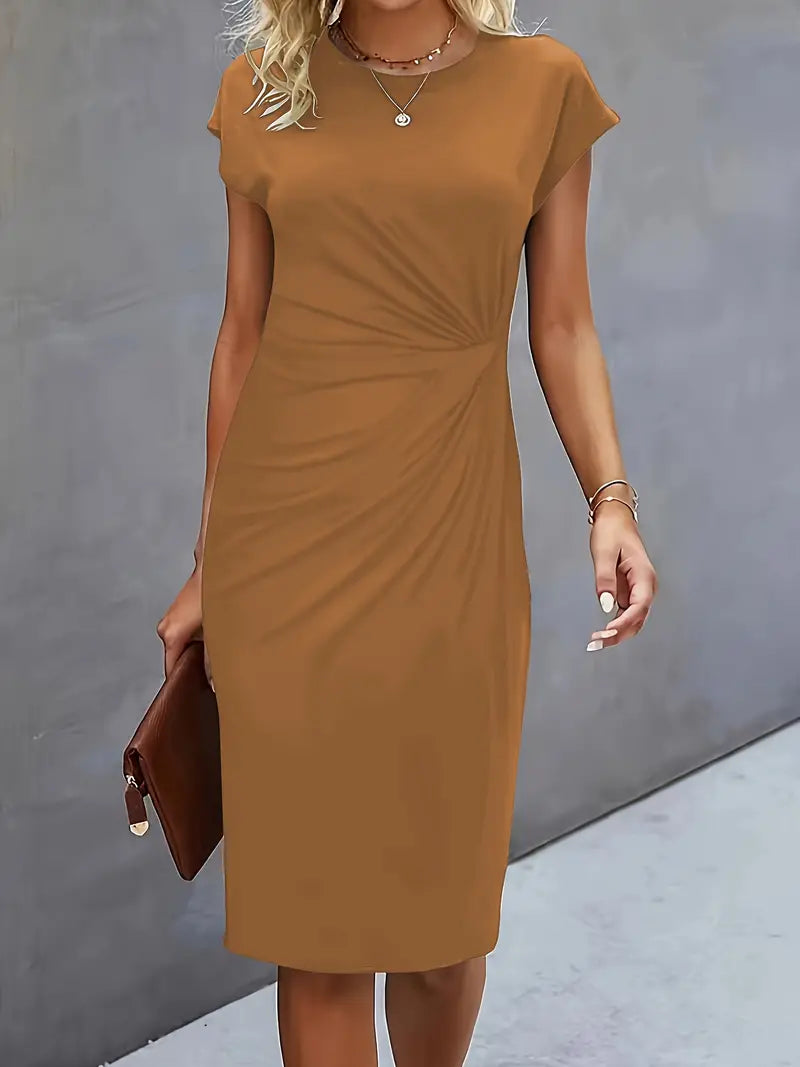 Amara – Rochie Elegantă Cu Drapaj Lateral