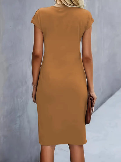 Amara – Rochie Elegantă Cu Drapaj Lateral