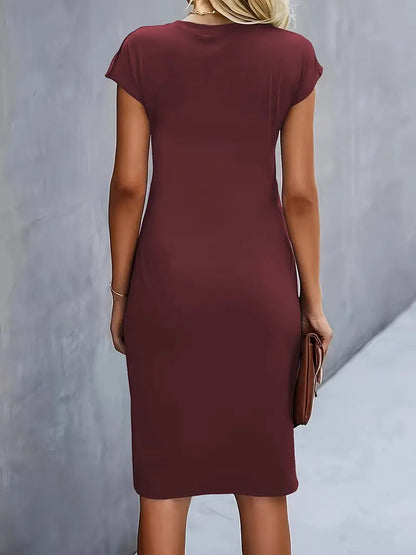 Amara – Rochie Elegantă Cu Drapaj Lateral