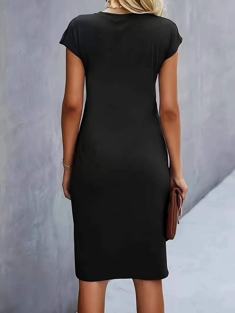 Amara – Rochie Elegantă Cu Drapaj Lateral