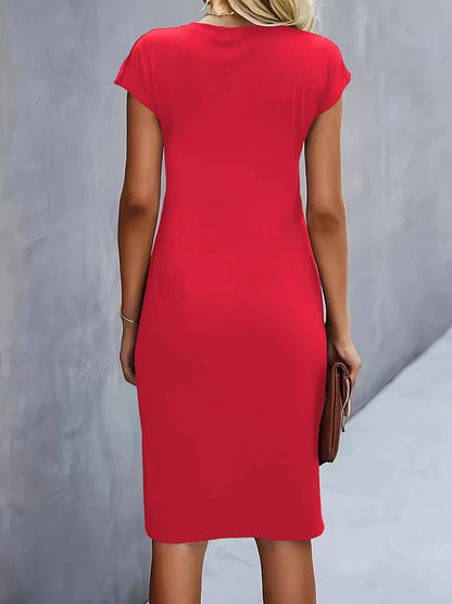 Amara – Rochie Elegantă Cu Drapaj Lateral