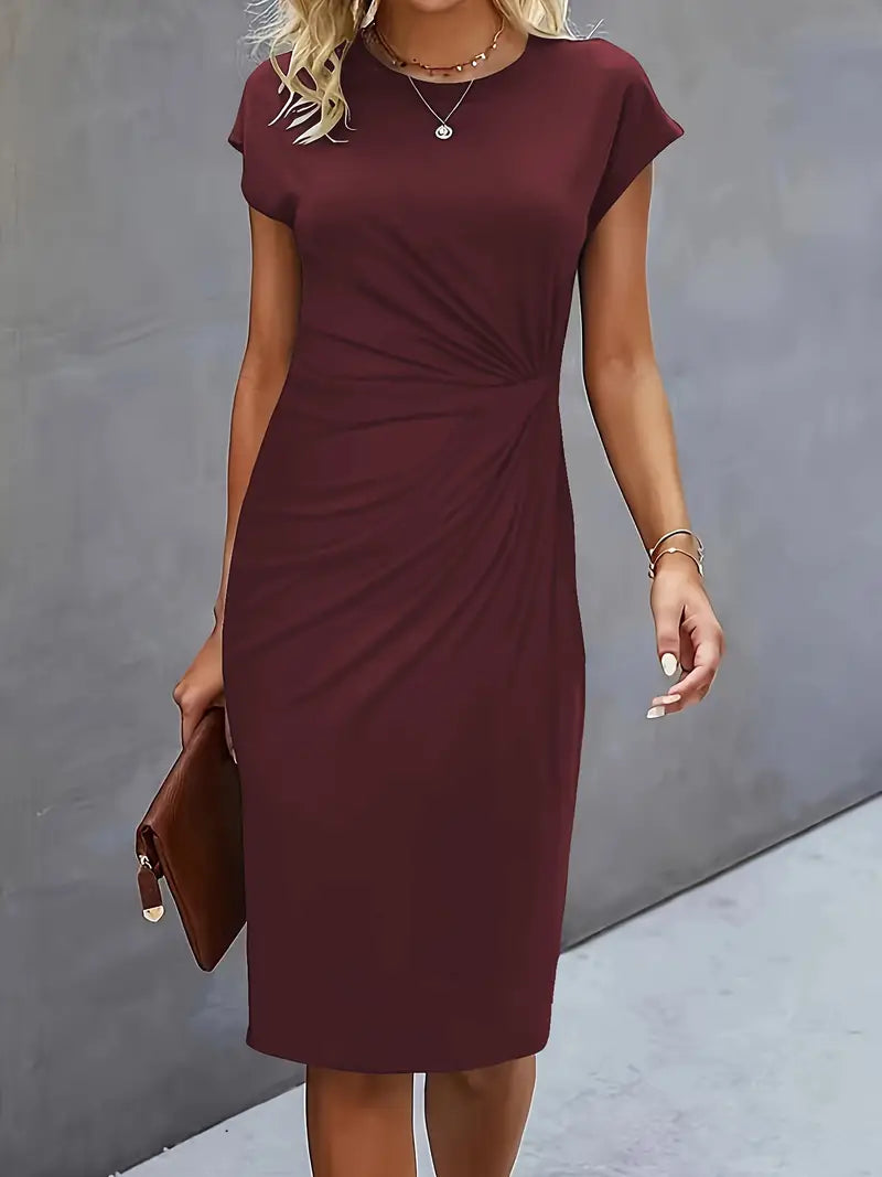 Amara – Rochie Elegantă Cu Drapaj Lateral