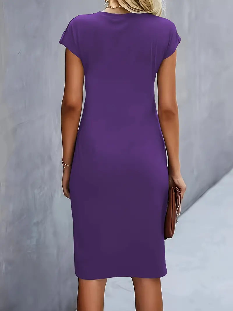 Amara – Rochie Elegantă Cu Drapaj Lateral