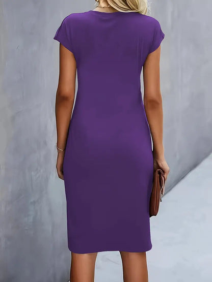 Amara – Rochie Elegantă Cu Drapaj Lateral