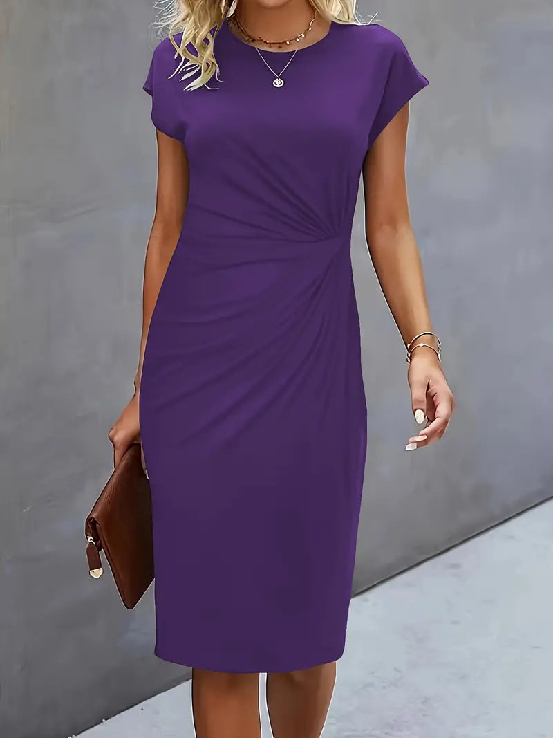 Amara – Rochie Elegantă Cu Drapaj Lateral