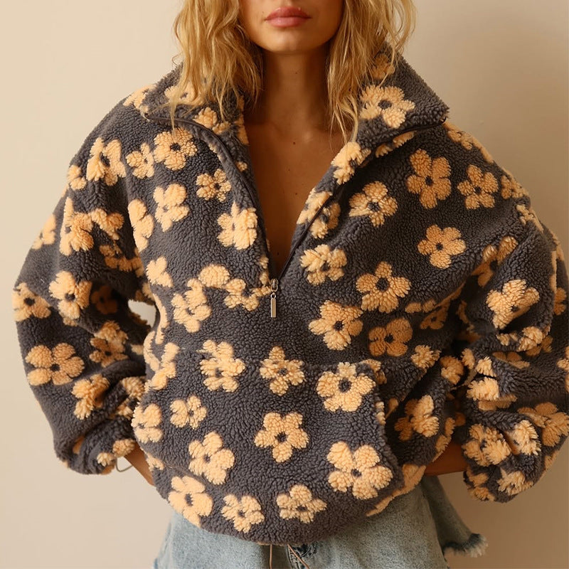 Marisella – Pulover Călduros Cu Model Floral Boho