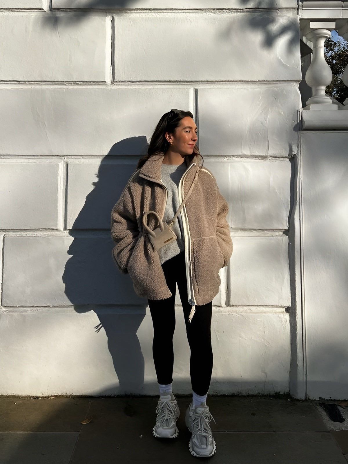 Kaja – Palton moale din țesătură teddy