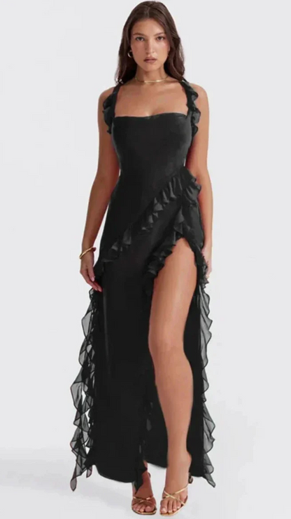 Loana - Rochie Maxi Stilată cu Fendă
