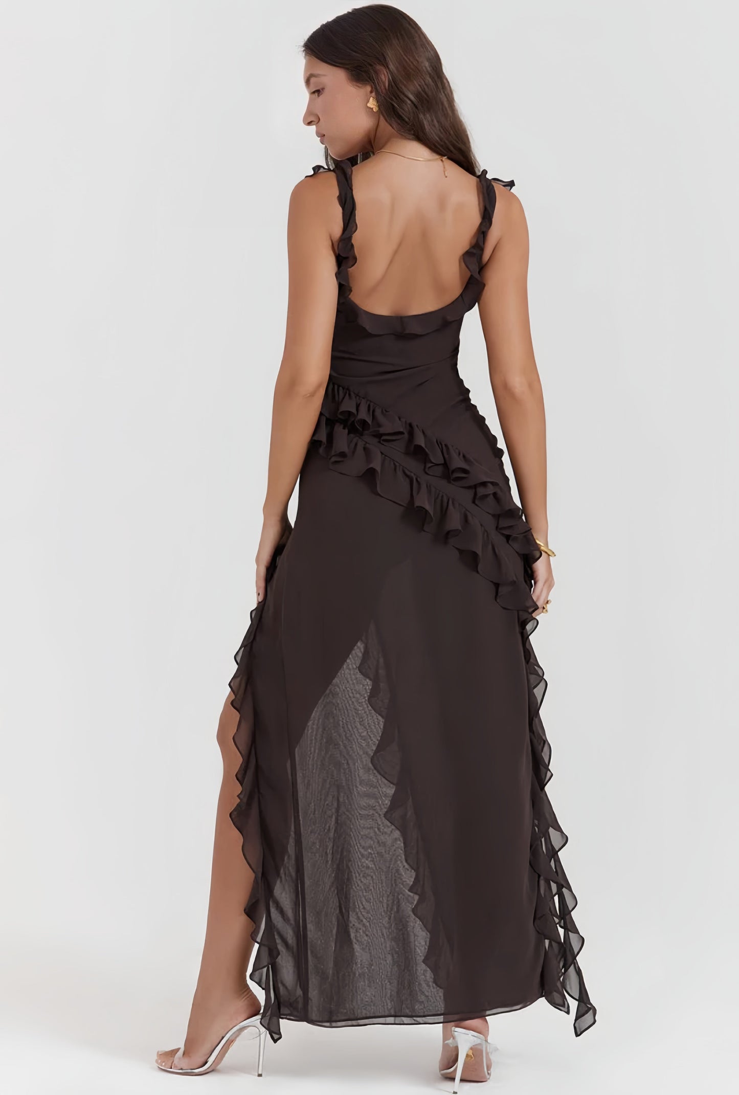 Loana - Rochie Maxi Stilată cu Fendă