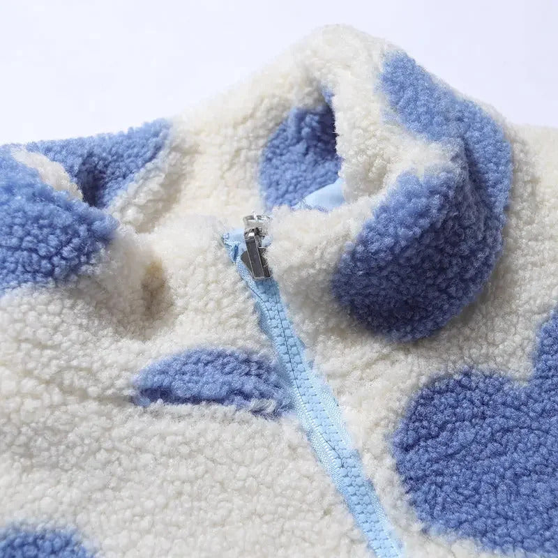 Sorina – Jachetă reversibilă cu imprimeu inimă