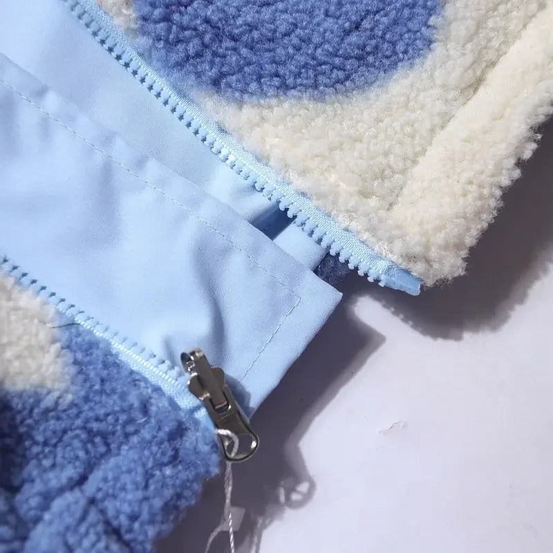 Sorina – Jachetă reversibilă cu imprimeu inimă