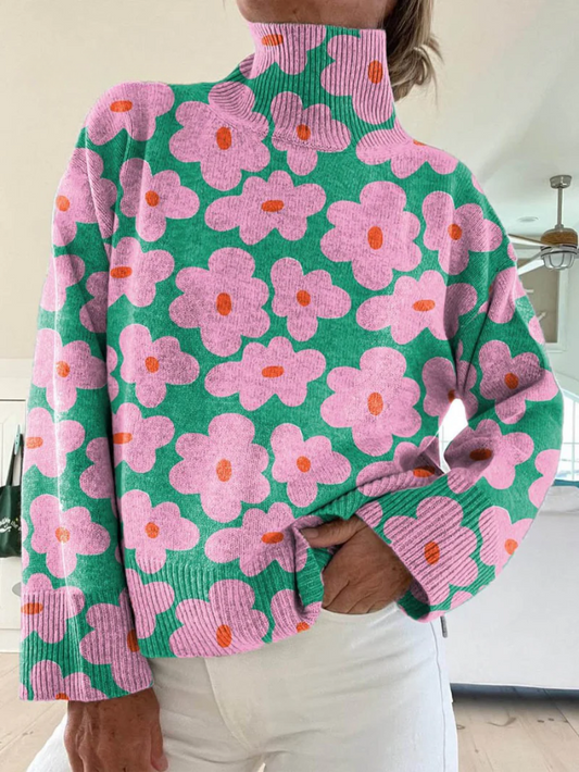 Nicoleta – Pulover Subțire Cu Guler Înalt Pentru Seri De Vară