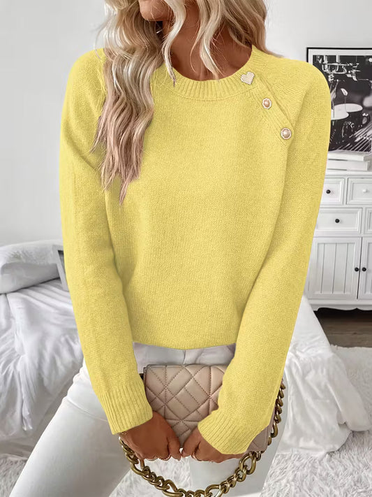 Sorina – Pulover casual tricotat cu mâneci lungi