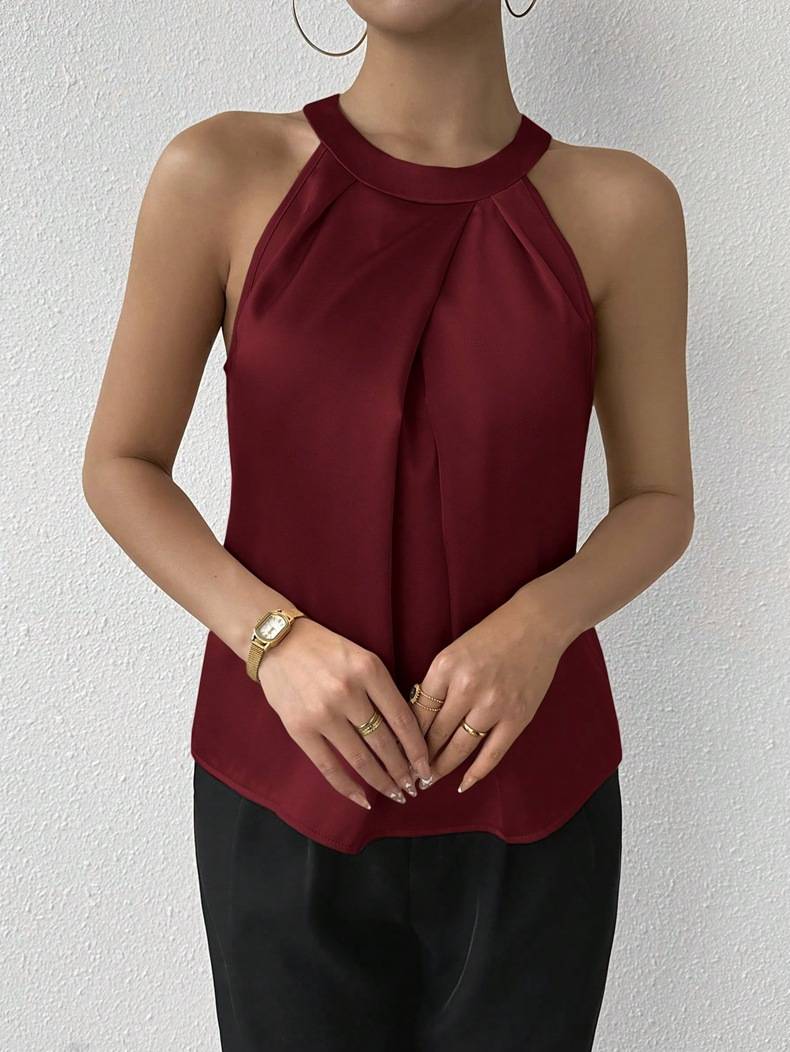 Skye - Satinbluse mit Off-Shoulder-Design