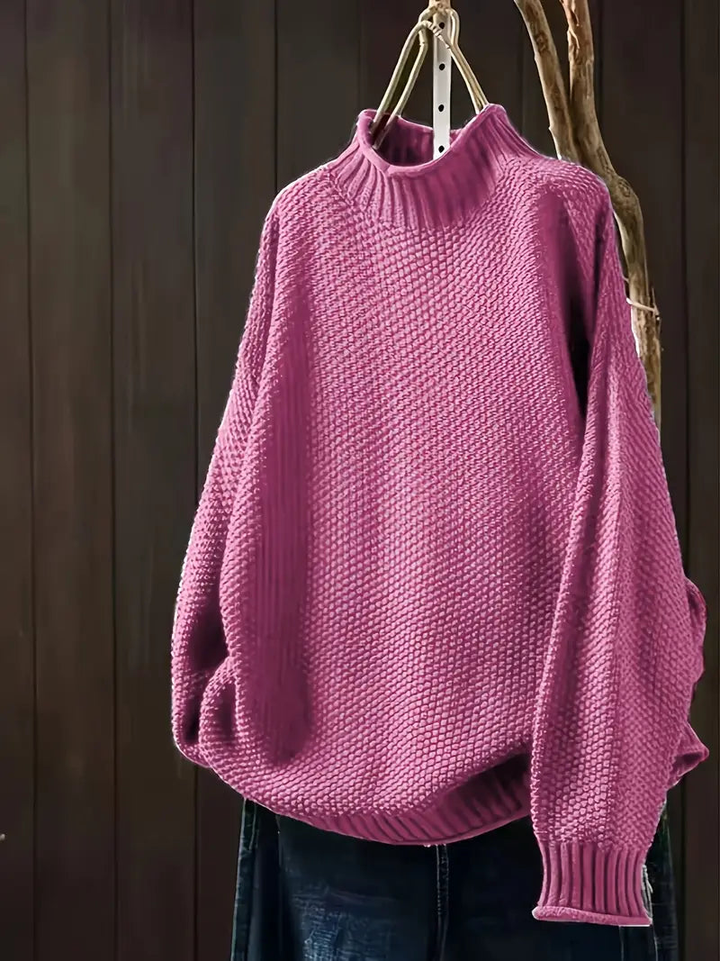 Elena – Pulover casual cu mâneci lungi și croială relaxată